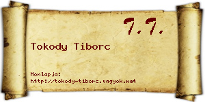 Tokody Tiborc névjegykártya